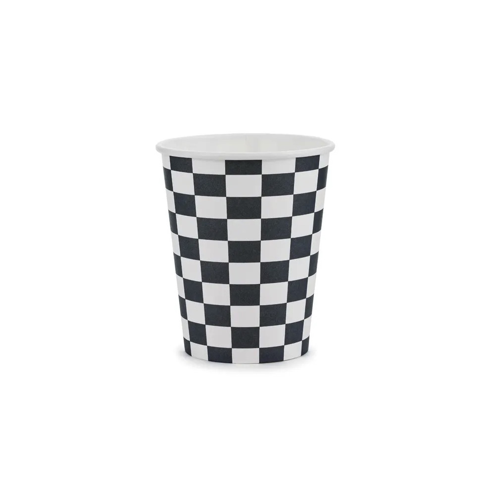 Paper cups Checkered - 220 ml, 6 pcs.