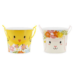 Easter candy buckets - 14 cm, 2 pcs.