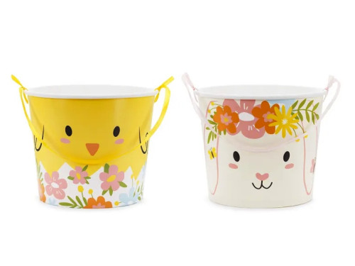 Easter candy buckets - 14 cm, 2 pcs.