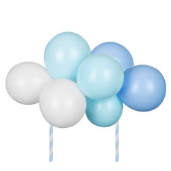 Topper balonowy na tort - niebieski, 29 cm
