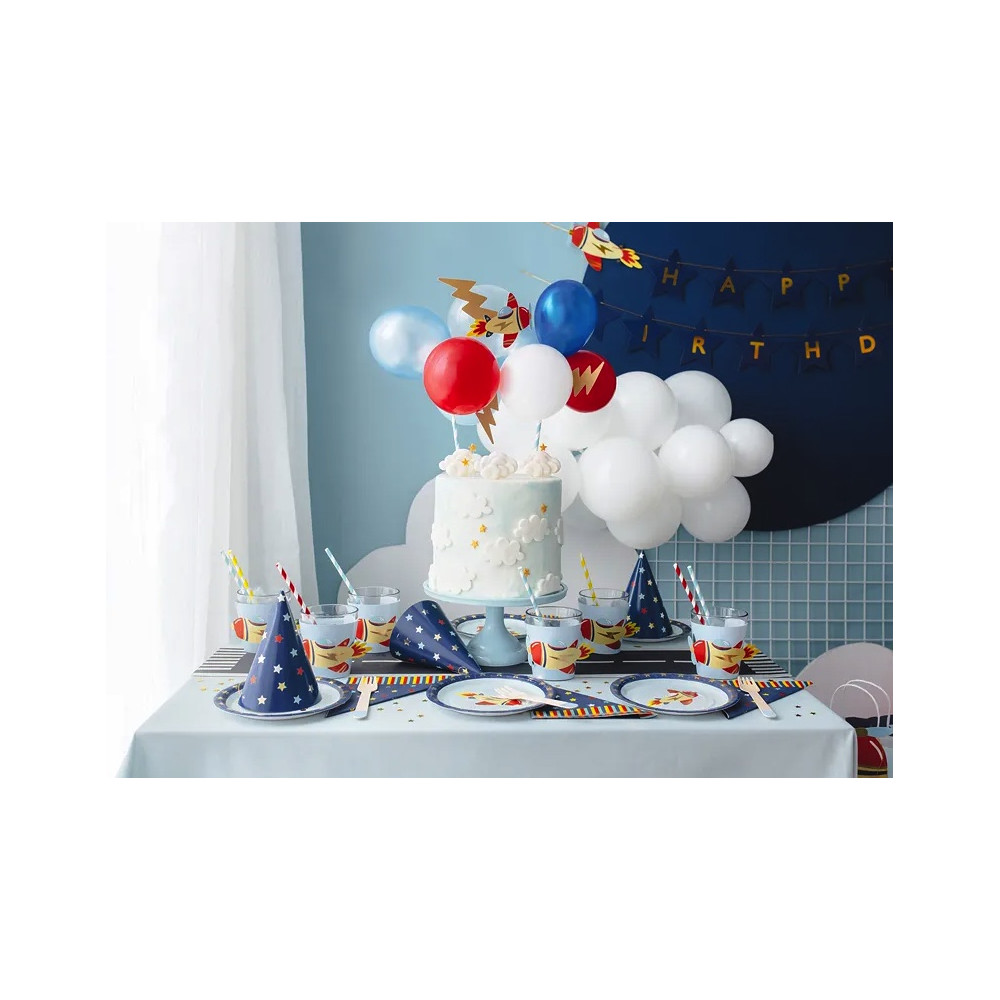 Topper balonowy na tort Samolot - 29 cm