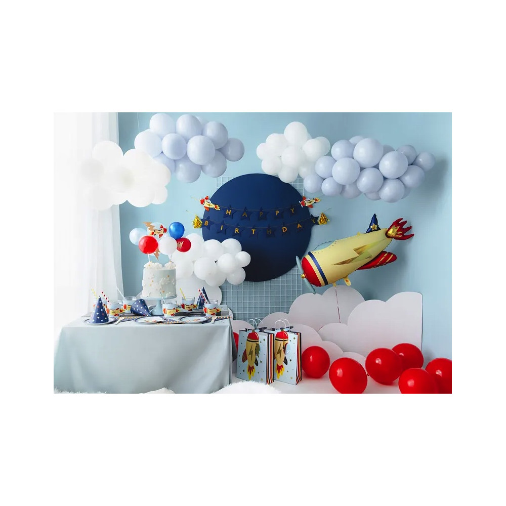 Topper balonowy na tort Samolot - 29 cm