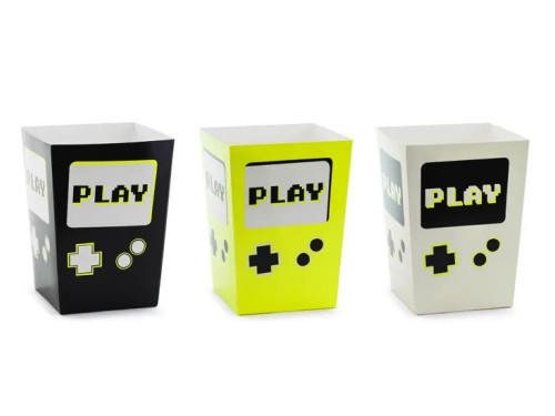 Decorative popcorn boxes Play - 7 x 7 x 12 cm, 6 pcs.