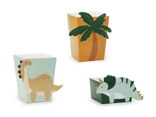 Decorative snack boxes Dinosaurs - 6 pcs.