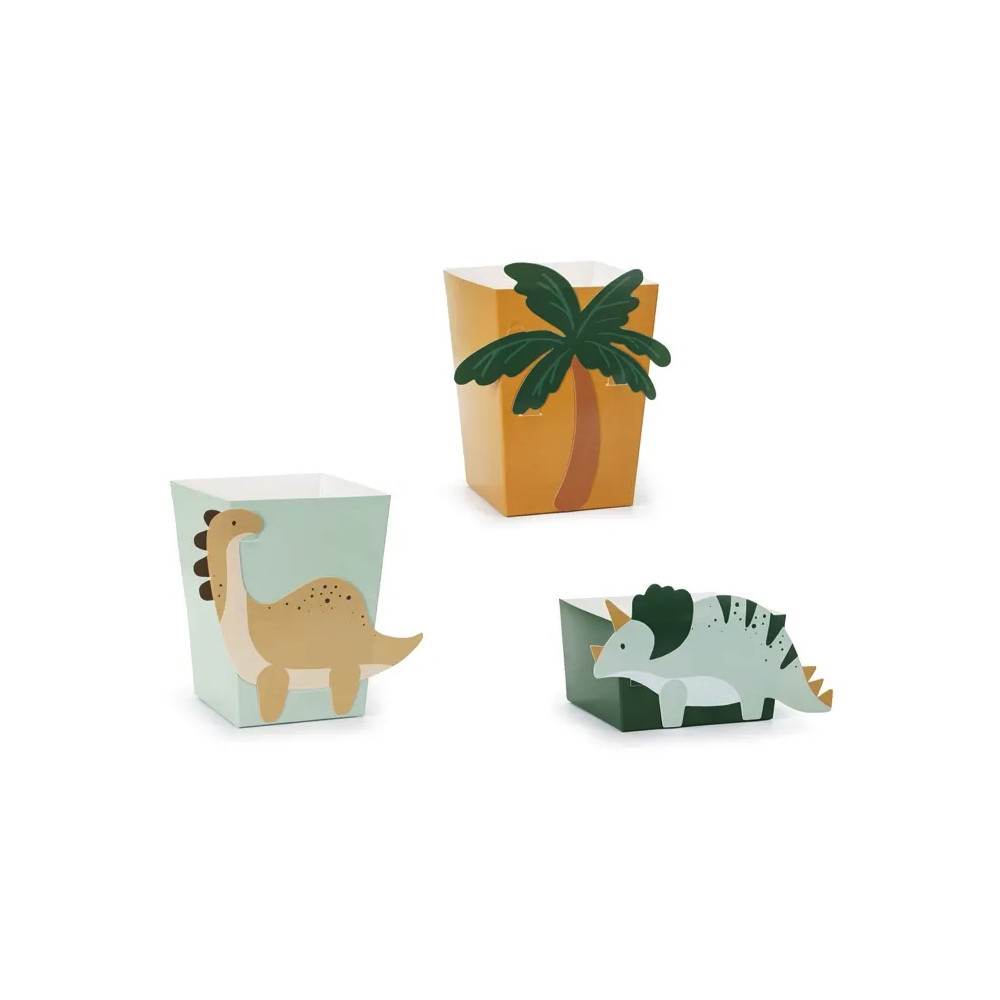 Decorative snack boxes Dinosaurs - 6 pcs.