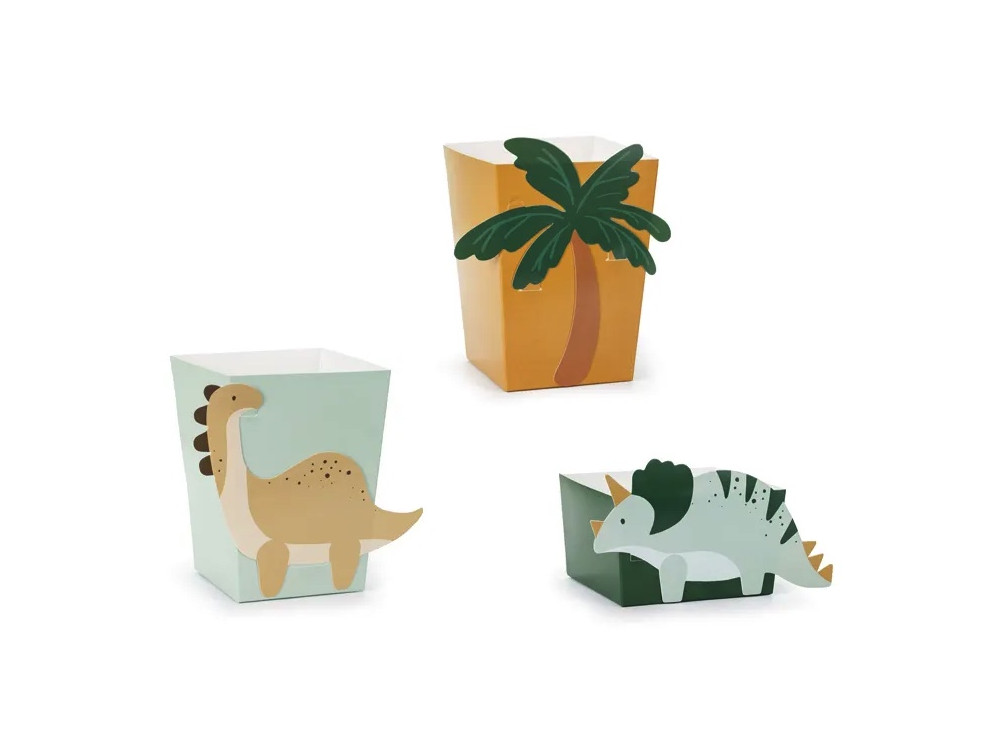 Decorative snack boxes Dinosaurs - 6 pcs.