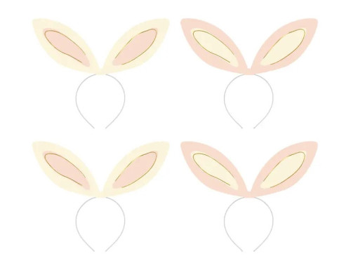 Bunny ears headbands - 12,5 x 29 cm, 4 pcs.