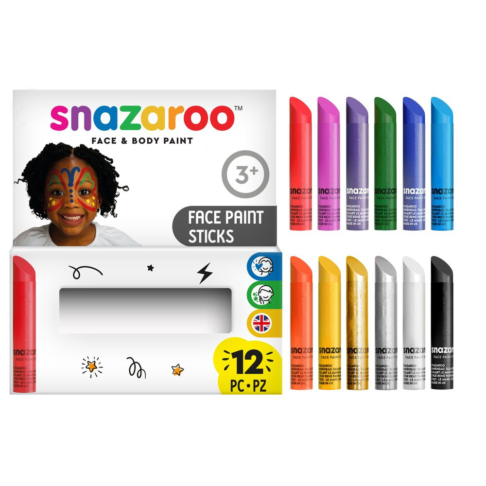 Face paint sticks set - Snazaroo - 12 pcs.