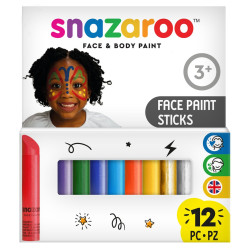 Zestaw kredek do malowania twarzy - Snazaroo - 12 szt.