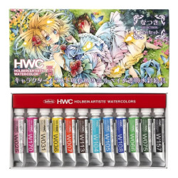 Zestaw farb akwarelowych Artists’  Watercolor Natsuki - Holbein - 12 kolorów x 5 ml