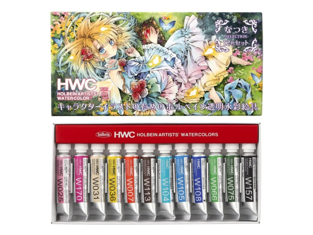 Zestaw farb akwarelowych Artists’  Watercolor Natsuki - Holbein - 12 kolorów x 5 ml