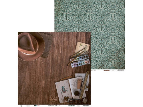 Papier do scrapbookingu 30,5 x 30,5 cm - Piątek Trzynastego - Naturalist 01