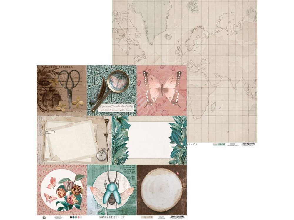 Papier do scrapbookingu 30,5 x 30,5 cm - Piątek Trzynastego - Naturalist 05
