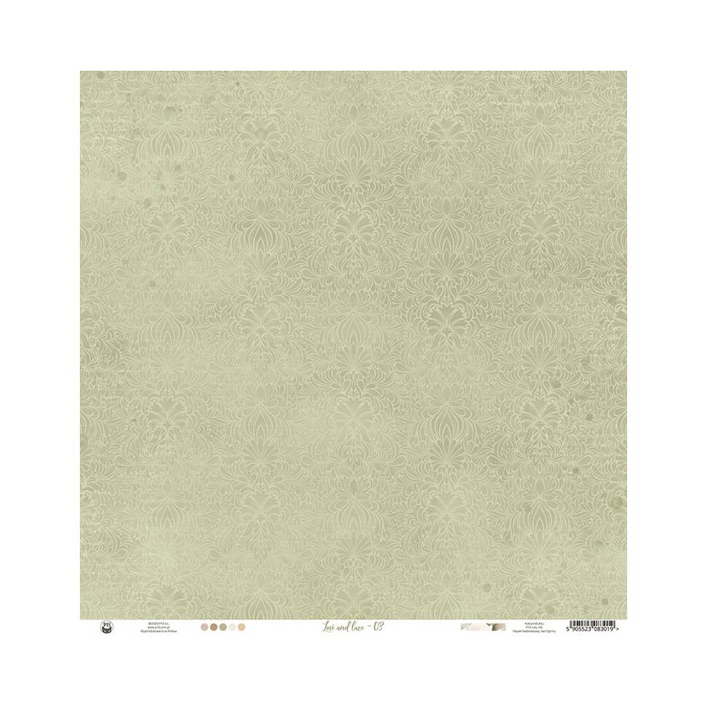 Scrapbooking paper 30,5 x 30,5 cm - Piątek Trzynastego - Love and lace 03