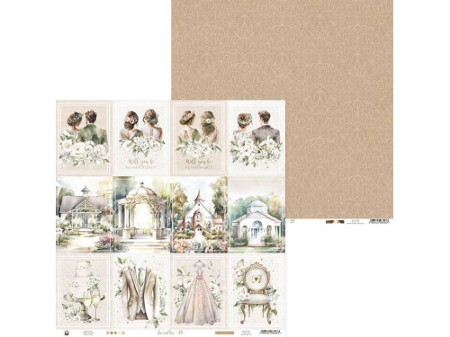 Scrapbooking paper 30,5 x 30,5 cm - Piątek Trzynastego - Love and lace 05