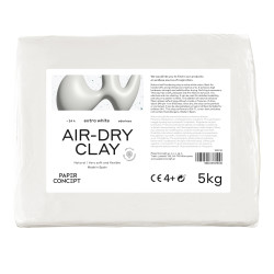 Air-Dry pottery clay - PaperConcept - Extra White, 5 kg