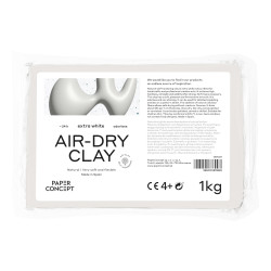 Glinka samoutwardzalna Air-Dry Clay - PaperConcept - Extra White, 1 kg