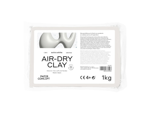 Glinka samoutwardzalna Air-Dry Clay - PaperConcept - Extra White 1 kg