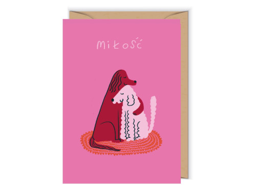 Greeting card 12 x 17 cm - Cudowianki - Doggy love