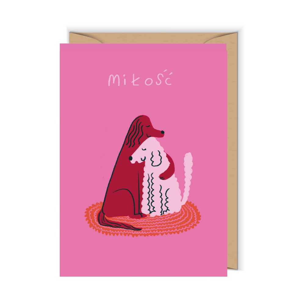 Greeting card 12 x 17 cm - Cudowianki - Doggy love