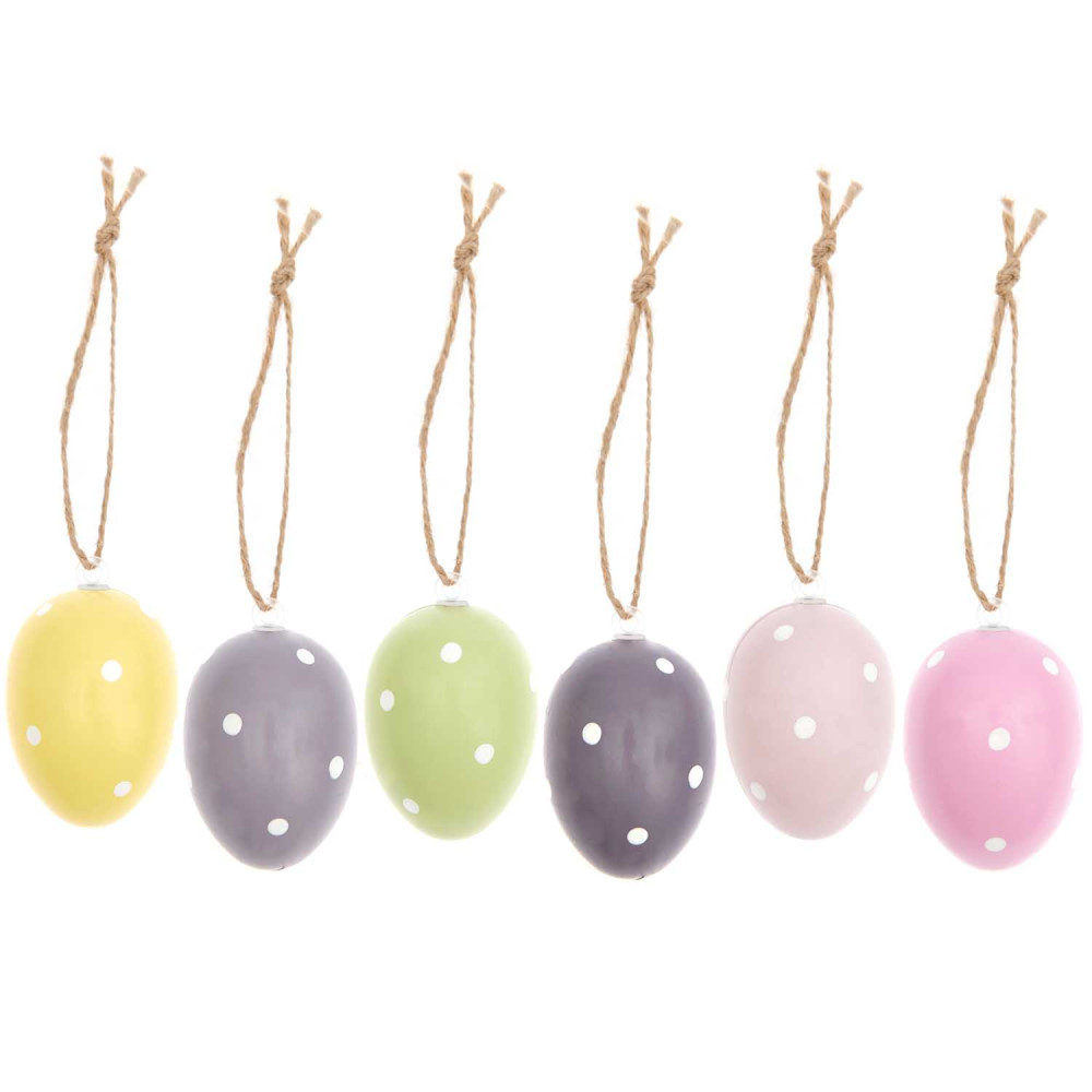Set of dotted Easter eggs - Rico Design - 6 pcs.