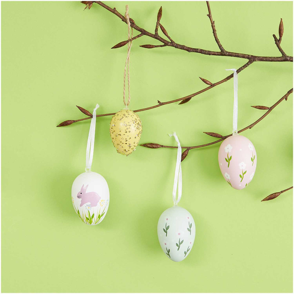 Set of Easter eggs with glitter - Rico Design - 4 pcs.
