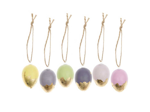 Set of Easter eggs with gold - Rico Design - 6 pcs.