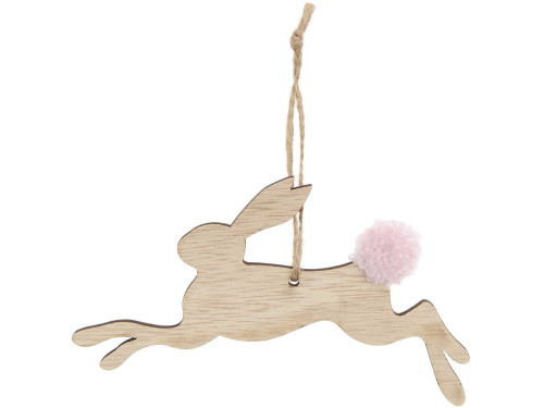 Wooden Bunny pendant decoration - Rico Design - 12,5 x 8,5 x 0,5 cm