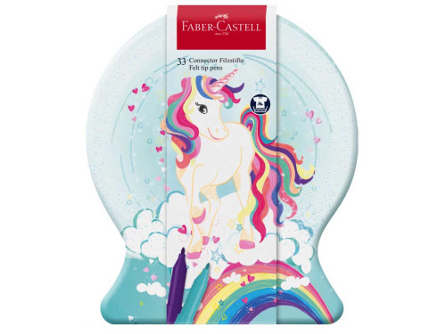 Zestaw flamastrów Connector Unicorn - Faber-Castell - 33 kolory