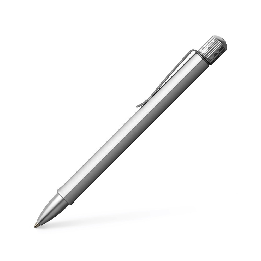 Długopis automatyczny Hexo - Faber-Castell - Matt Silver