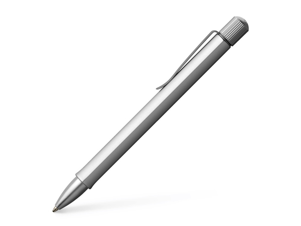 Hexo ballpoint pen - Faber-Castell - Silver Matt