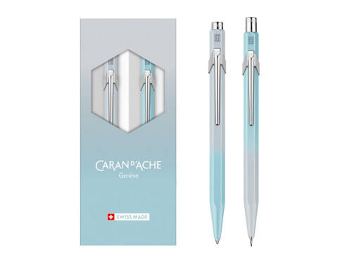 Set of 849 ballpoint pen and pencil 844 - Caran d'Ache - Blue Lagoon, 2 pcs.