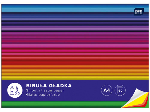 Tissue paper A4 - Interdruk - 10 colors, 60 sheets