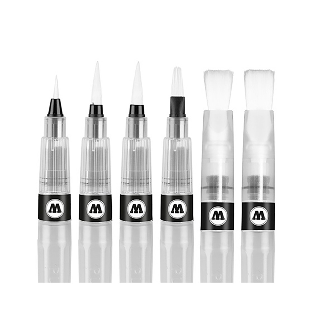 Set of Aqua Squeeze Brush markers - Molotow - 6 pcs.