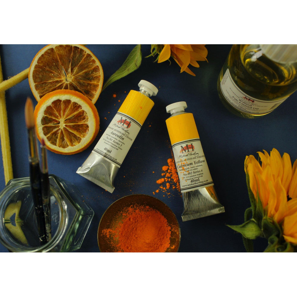 Oil paint - Michael Harding - 514, Lead Tin Yellow Lemon, 40 ml