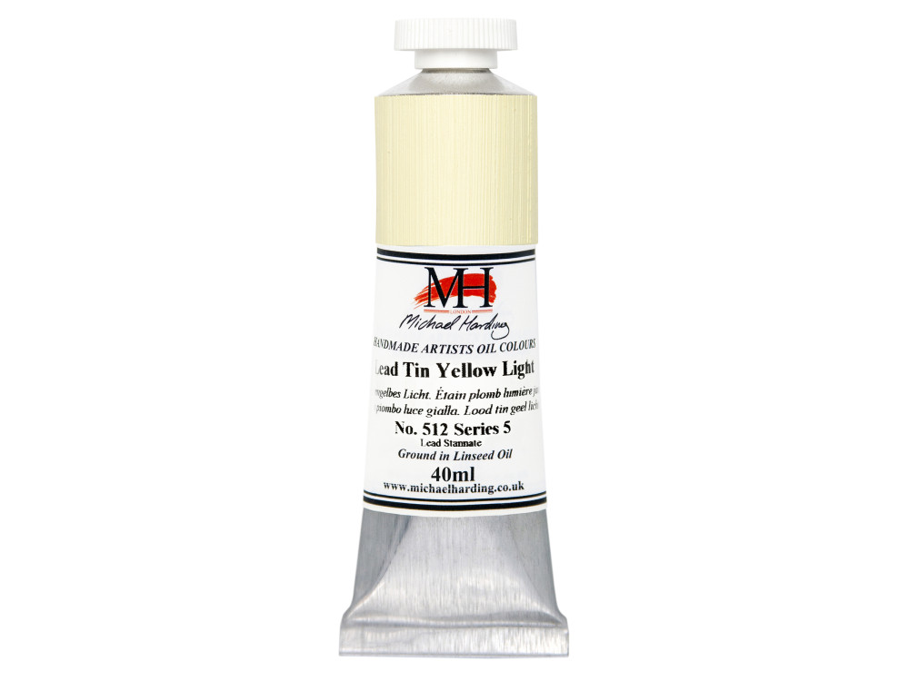 Oil paint - Michael Harding - 512, Lead Tin Yellow Light, 40 ml