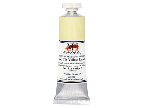 Oil paint - Michael Harding - 514, Lead Tin Yellow Lemon, 40 ml