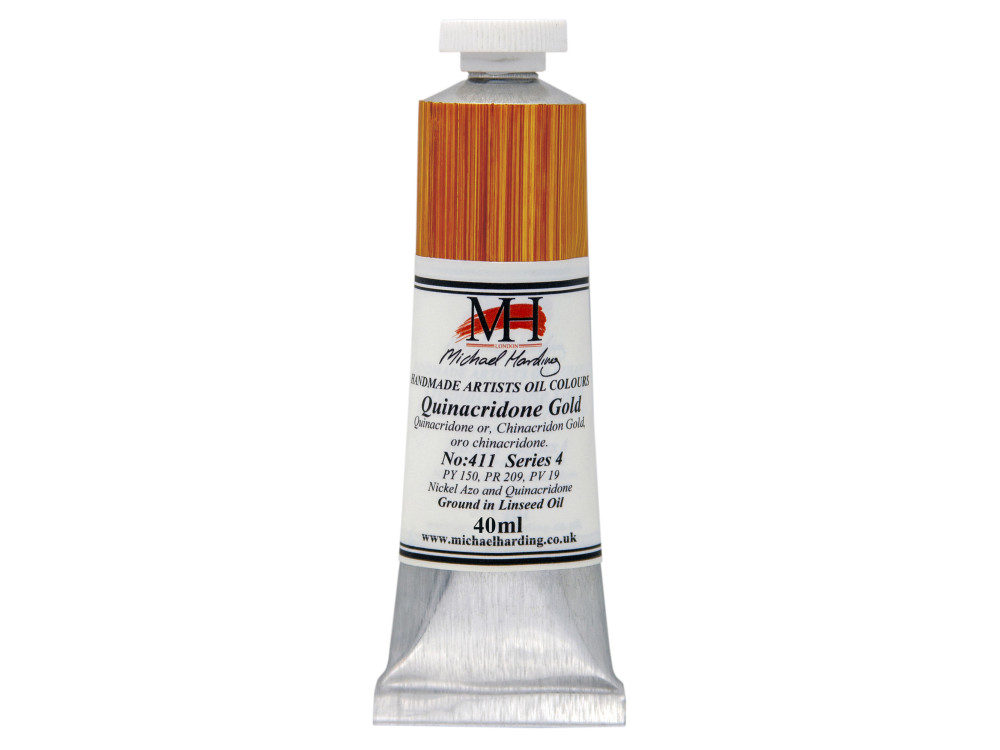 Farba olejna - Michael Harding - 411, Quinacridone Gold, 40 ml
