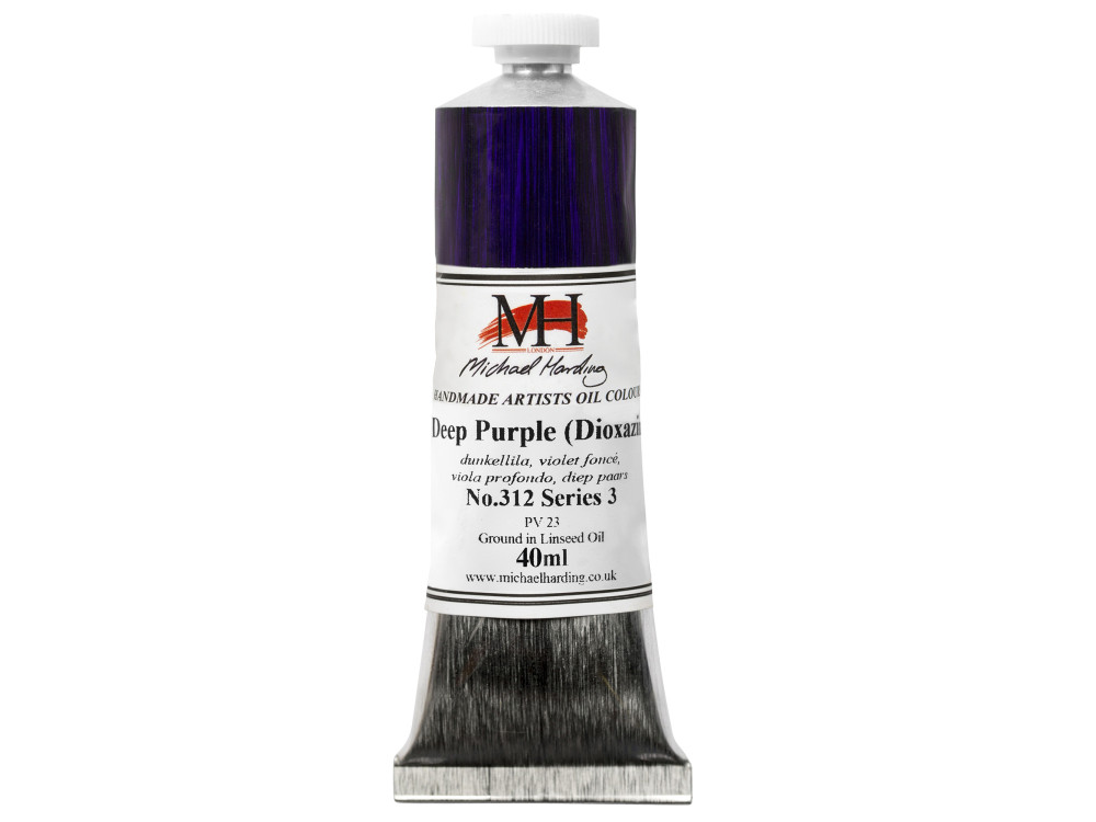Oil paint - Michael Harding - 312, Deep Purple Dioxazine, 40 ml
