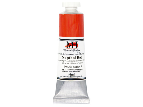 Oil paint - Michael Harding - 301, Napthol Red, 40 ml