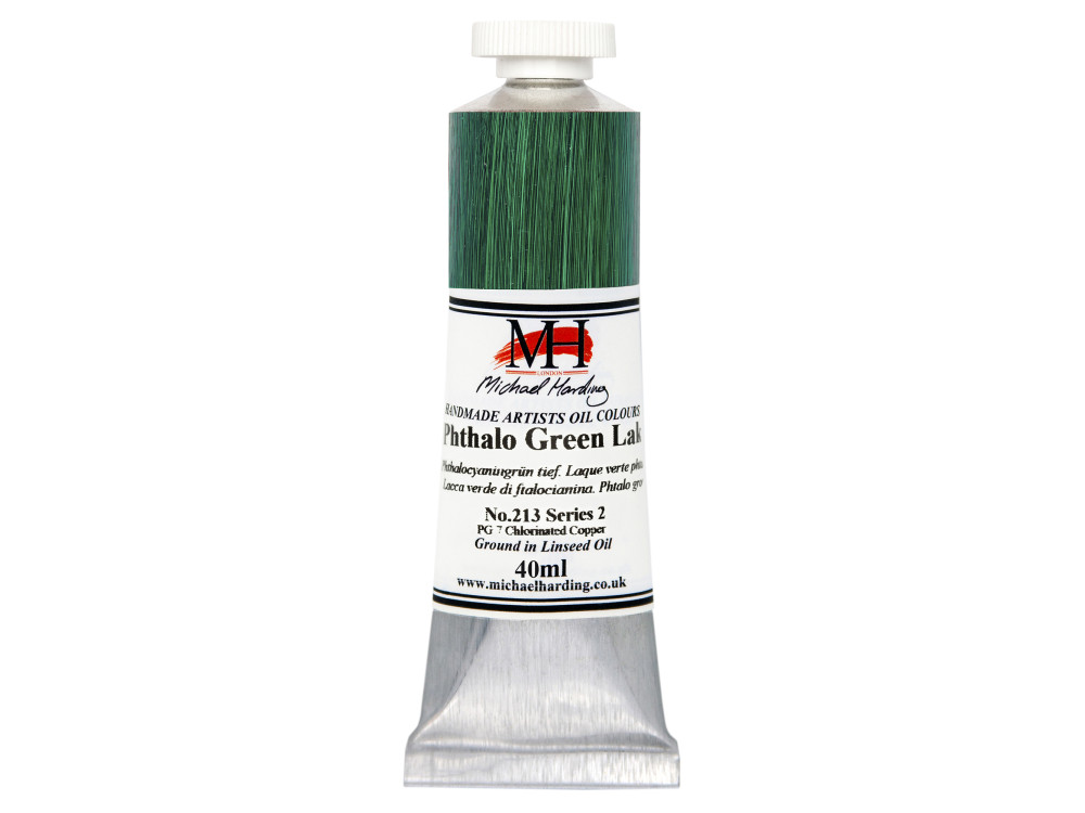 Oil paint - Michael Harding - 213, Phthalo Green Lake, 40 ml