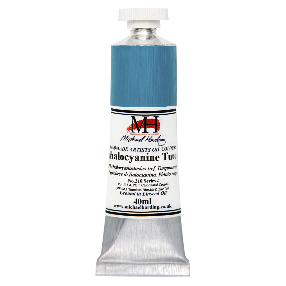 Farba olejna - Michael Harding - 210, Phthalocyanine Turquoise, 40 ml