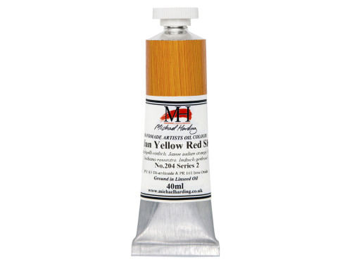 Farba olejna - Michael Harding - 204, Indian Yellow Red Shade, 40 ml