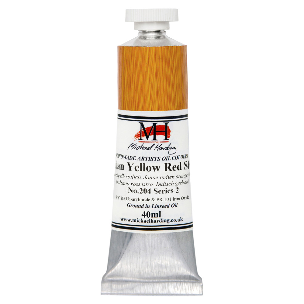 Oil paint - Michael Harding - 204, Indian Yellow Red Shade, 40 ml
