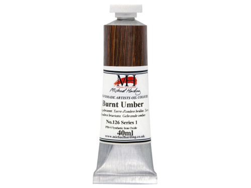 Oil paint - Michael Harding - 126, Burnt Umber, 40 ml