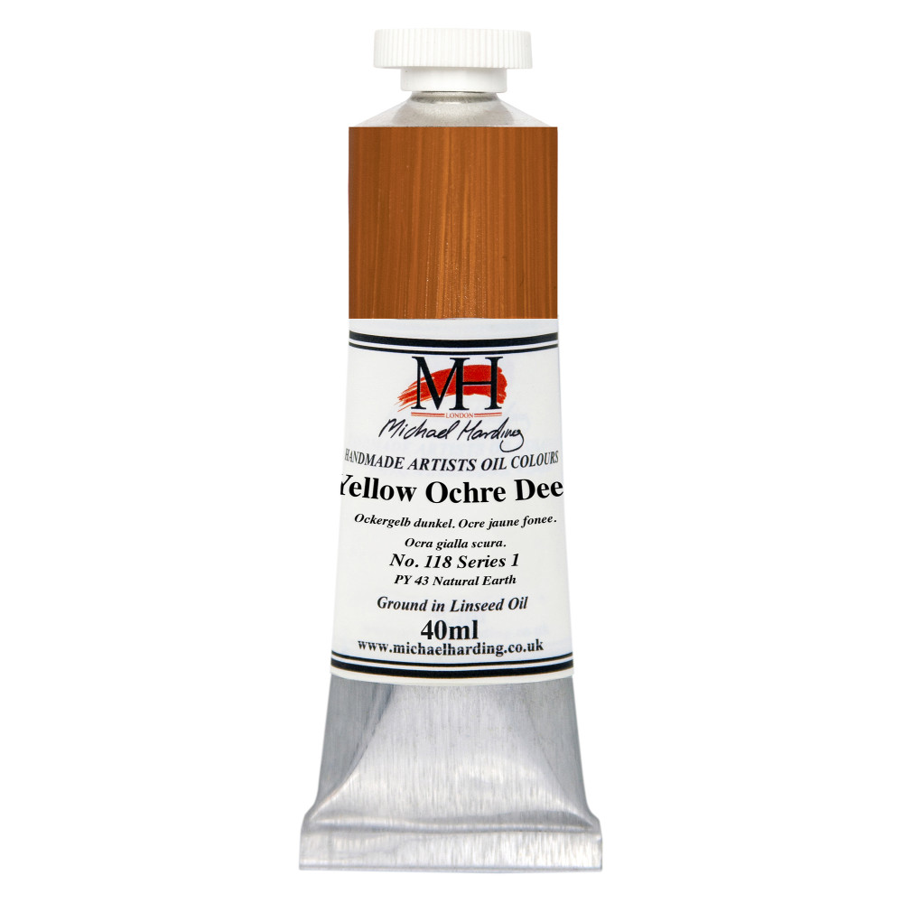 Oil paint - Michael Harding - 118, Yellow Ochre Deep, 40 ml