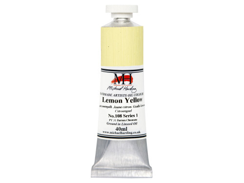 Oil paint - Michael Harding - 108, Lemon Yellow, 40 ml