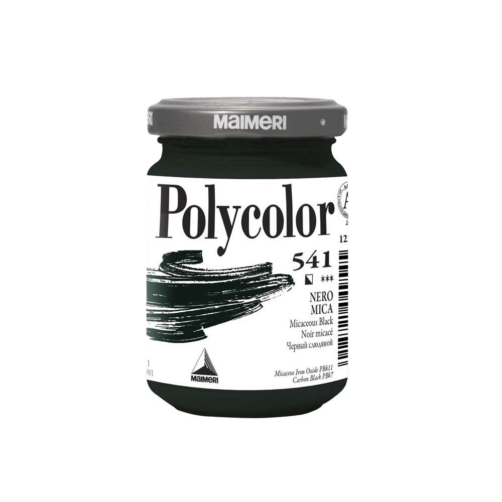 Farba akrylowa Polycolor - Maimeri - 541, Micaceous Black, 140 ml