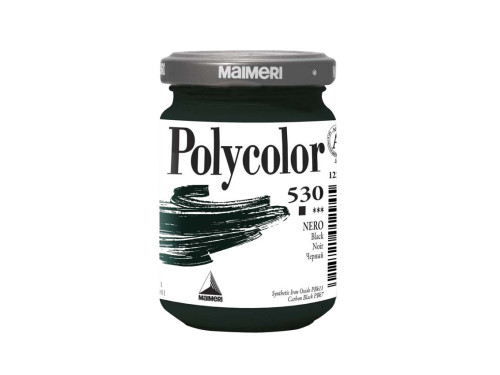 Acrylic paint Polycolor - Maimeri - 530, Black, 140 ml