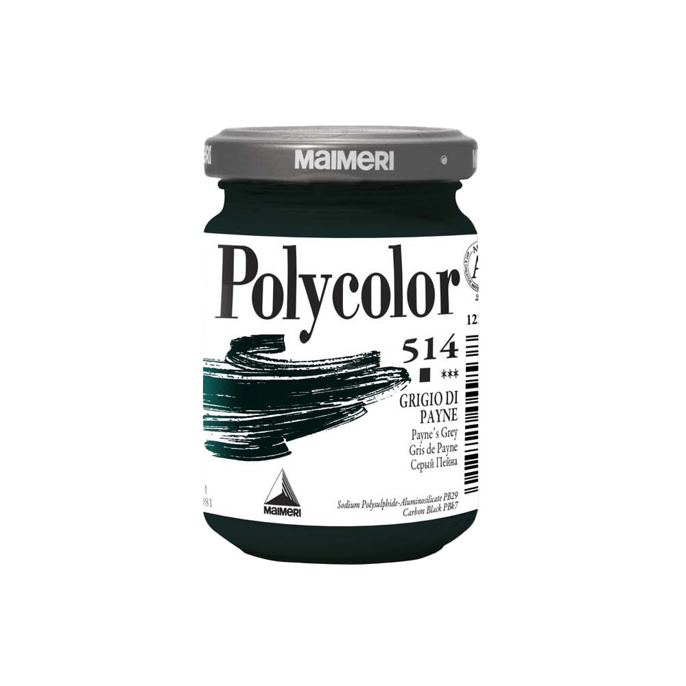 Acrylic paint Polycolor - Maimeri - 514, Payne's Grey, 140 ml